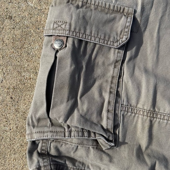 Harley Davidson Y2K Men’s Riding Khaki Motorcycle Cargo Shorts Size 32 - Picture 5 of 10